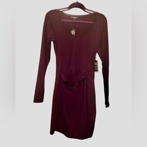 NWT EXPRESS MAROON LONG SLEEVE SWEATERDRESS SIZE M